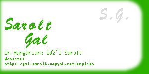 sarolt gal business card